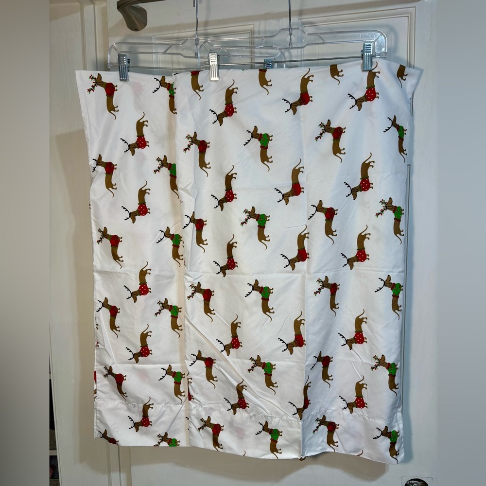 Pair of Christmas Daschund Standard Pillowcases